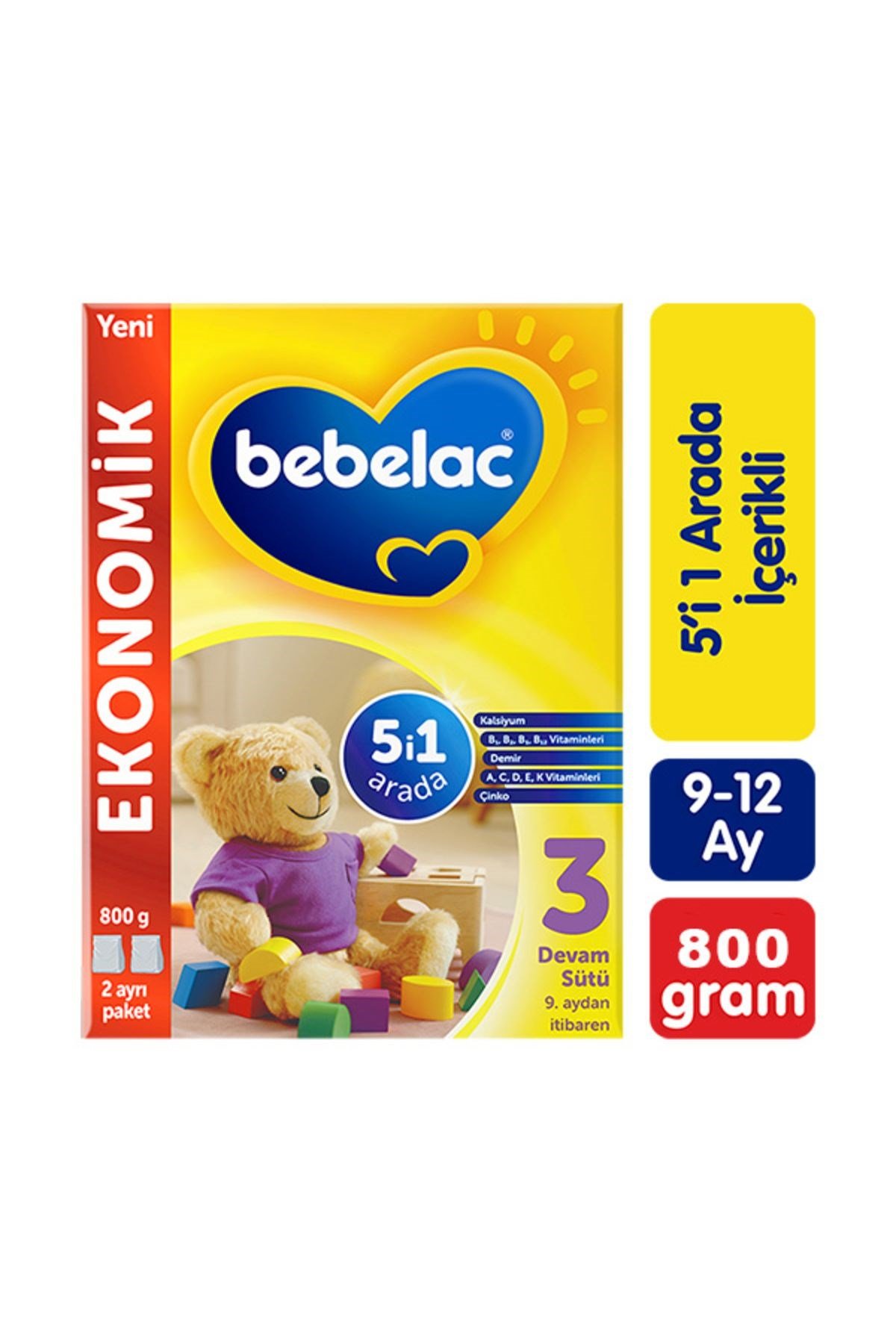 BEBELACBEBEK MAMALARIBebelac 3 Devam Sütü 9 Ay+ 800 gr