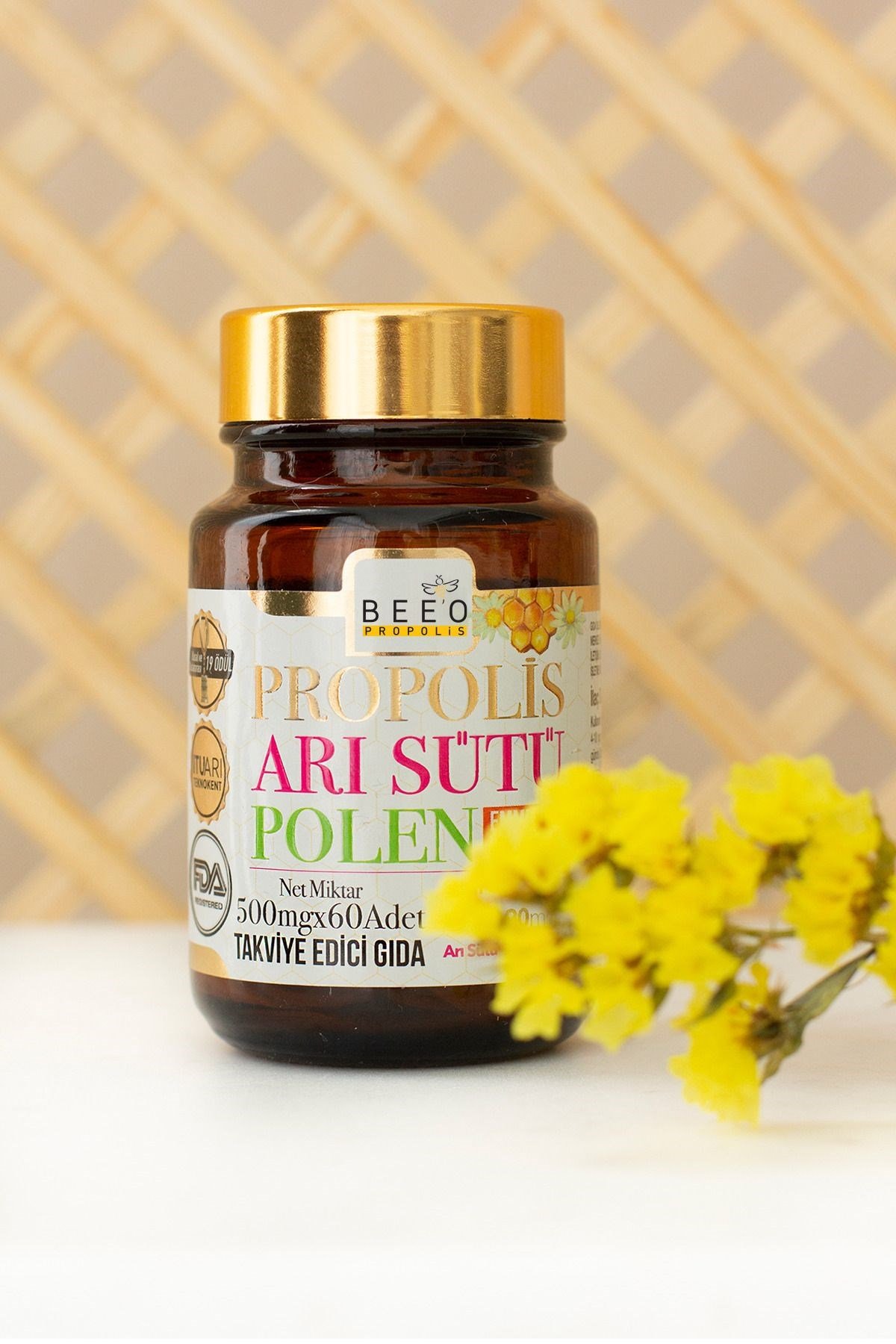BEEOÇOCUKLAR İÇİN BESİN TAKVİYELERİBee`o Up Propolis Arı Sütü Polen Çocuk 60 Tablet