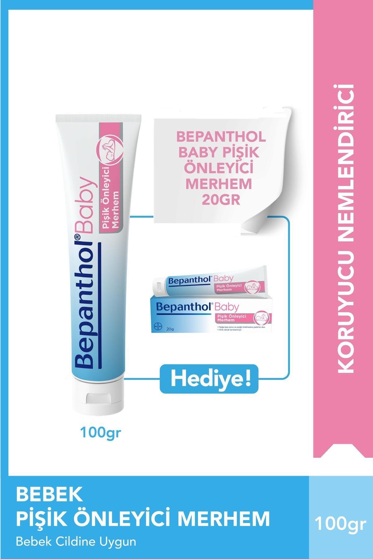 BEPANTHOLPİŞİK KREMLERİBepanthol Baby Pişik Önleyici Merhem 100 gr + 20 gr Hediyeli