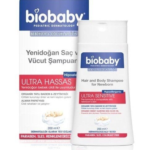 BIOBABYBEBEK VE ÇOCUK ŞAMPUANLARIBiobaby Yenidoğan Saç ve Vücut Şampuanı 200 ml