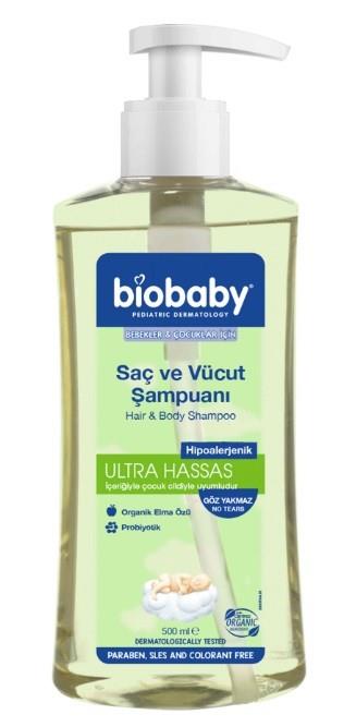 BIOBABYBEBEK VE ÇOCUK ŞAMPUANLARIBiobaby Saç Ve Vücut Şampuanı 500 ml