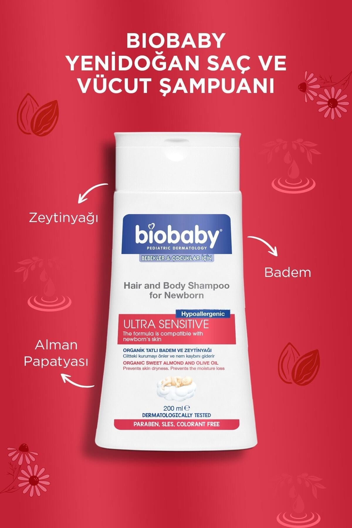 BIOBABYBEBEK VE ÇOCUK ŞAMPUANLARIBiobaby Yenidoğan Saç ve Vücut Şampuanı 200 ml