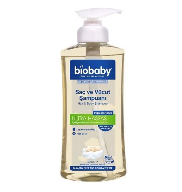 BIOBABYBEBEK VE ÇOCUK ŞAMPUANLARIBiobaby Saç Ve Vücut Şampuanı 500 ml