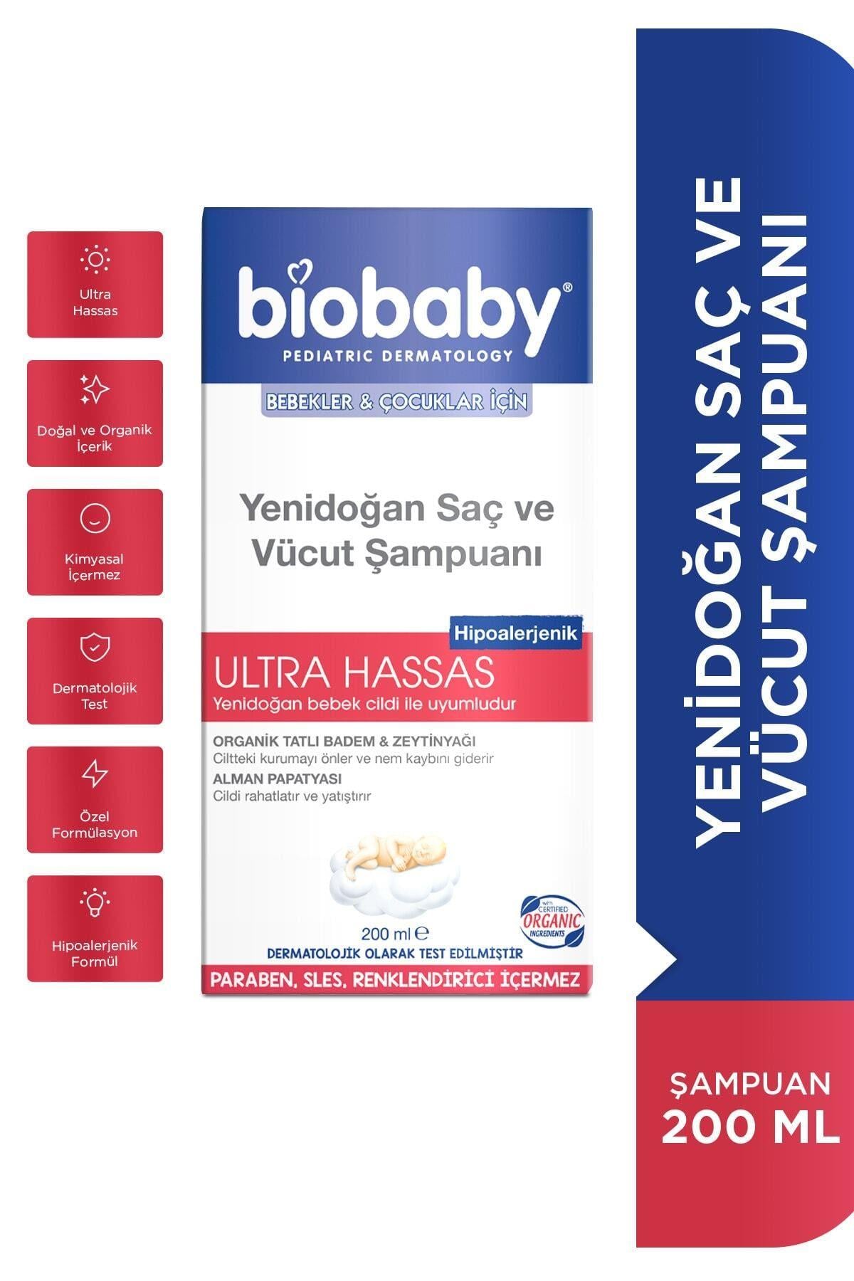 BIOBABYBEBEK VE ÇOCUK ŞAMPUANLARIBiobaby Yenidoğan Saç ve Vücut Şampuanı 200 ml