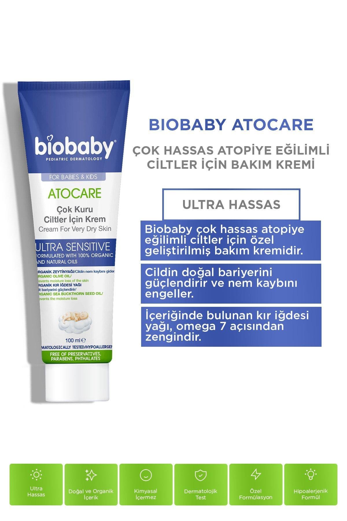 BIOBABYVÜCUT NEMLENDİRİCİLERBiobaby Kuru ve Çok Kuru Ciltler İçin Krem 100 ml