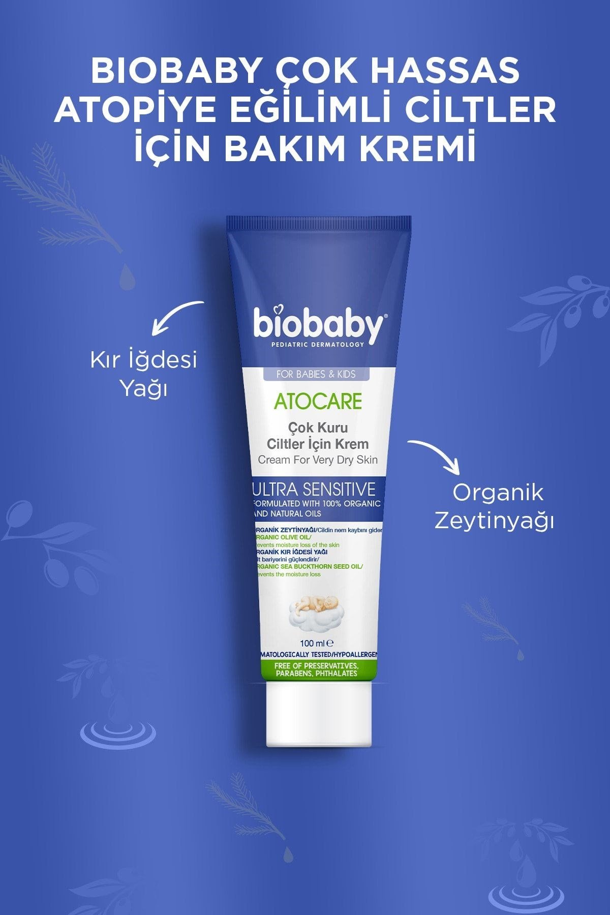 BIOBABYVÜCUT NEMLENDİRİCİLERBiobaby Kuru ve Çok Kuru Ciltler İçin Krem 100 ml