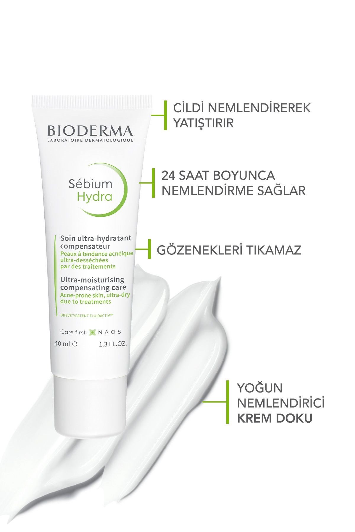 BİODERMACİLT BAKIM SETLERİBioderma Sebium İzokit + Sebium Hydra Cleanser 200 ml - Sebium Hydra 40 ml - Atoderm Levres 15 ml