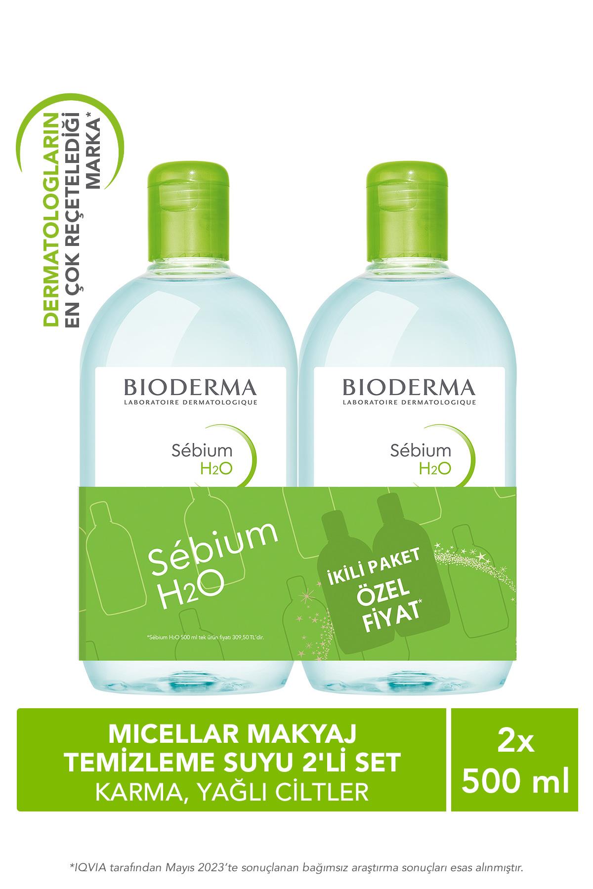 BİODERMACİLT BAKIM SETLERİBioderma Sebium H2O 500 ml İkili Set