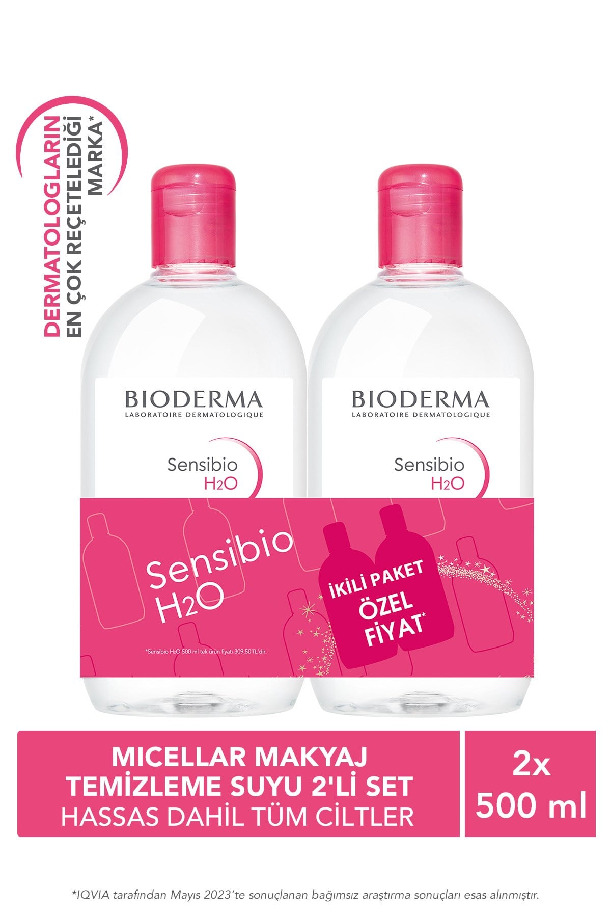 BİODERMACİLT BAKIM SETLERİBioderma Sensibio H2O 500 ML İkili Paket