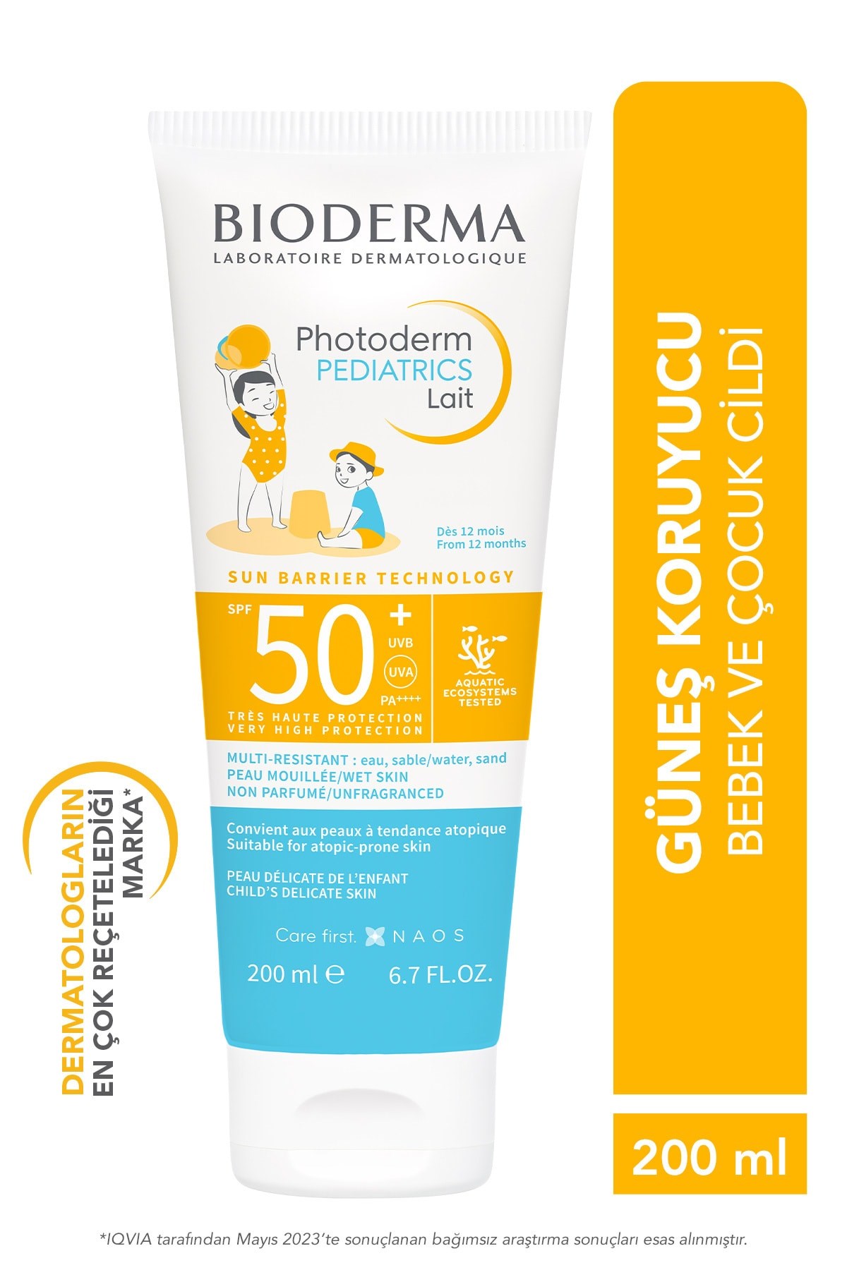 BİODERMAGÜNEŞ ÜRÜNLERİBioderma Photoderm Pediatrics Lait SPF50+ Bebek ve Çocuklar İçin Güneş Kremi 200 ml