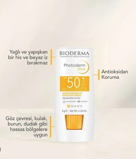 BİODERMAGÜNEŞ ÜRÜNLERİBioderma Photoderm Stick SPF50+ 8 gr