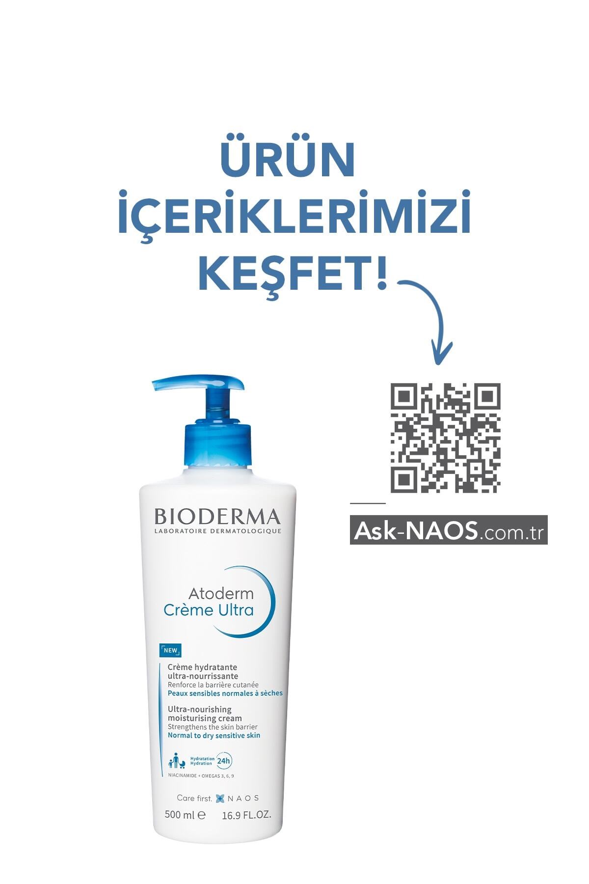 BİODERMANEMLENDİRİCİLERBioderma Atoderm Cream Ultra 500 ml