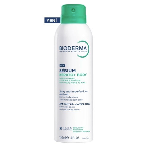 BİODERMAVÜCUT NEMLENDİRİCİLERBioderma Sebium Kerato Body Vücut Aknesi Karşıtı Sprey 150 ml 
