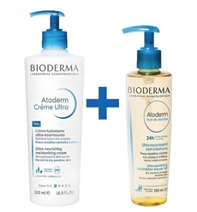 BİODERMAYÜZ TEMİZLEYİCİLERBioderma Atoderm Cream Ultra 500 ml + Shower Oil 200 ml
