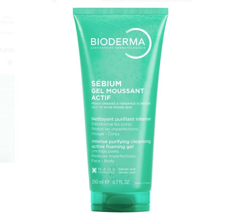 BİODERMAYÜZ TEMİZLEYİCİLERBioderma Sebium Foaming Gel Actif 200 ml 