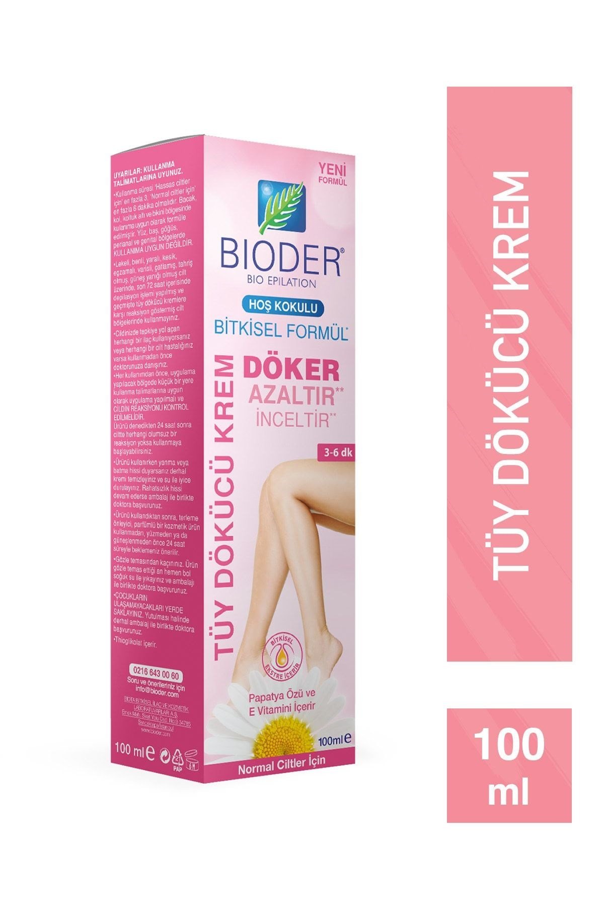 BİODERTÜY DÖKÜCÜLER VE GİDERİCİLERBioder Normal Ciltler İçin Tüy Dökücü Krem 100 ml