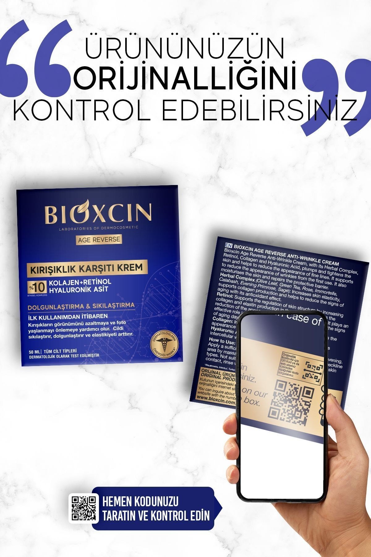 BİOXCİNNEMLENDİRİCİLERBioxcin Age Reverse Kırışıklık Karşıtı Krem 50 ml
