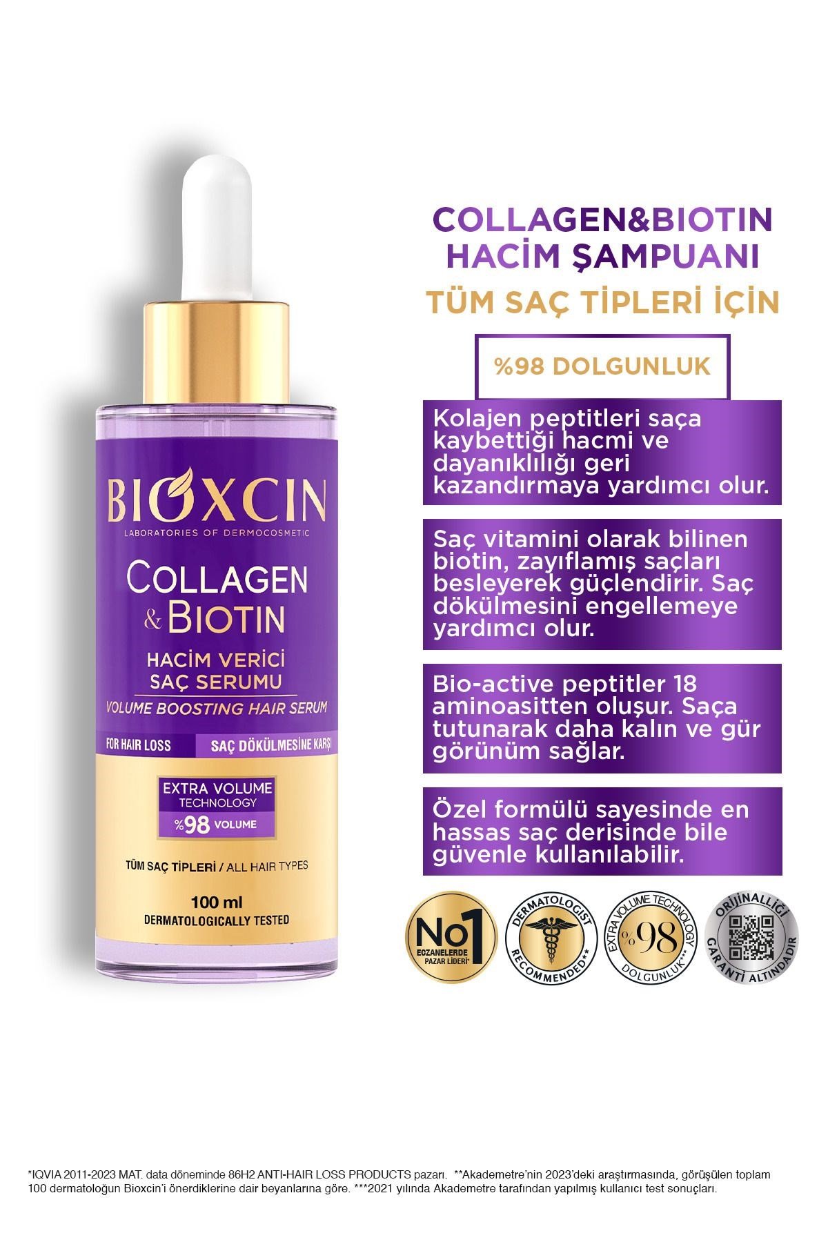 BİOXCİNSAÇ BAKIM SETİBioxcin Collagen Biotin Saç Serumu 100 ml