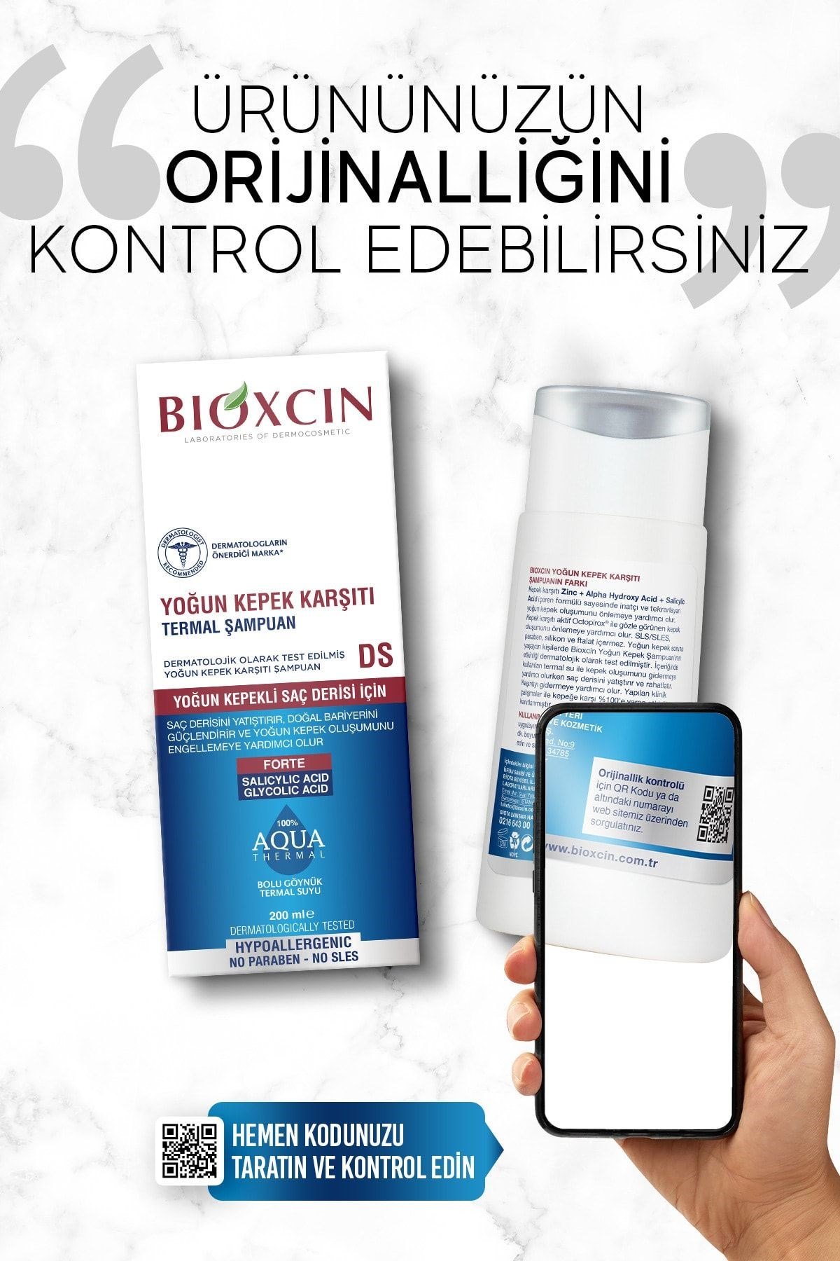 BİOXCİNŞAMPUANLARBioxcin Aqua Thermal Yoğun Kepek Karşıtı Şampuan 200 ml