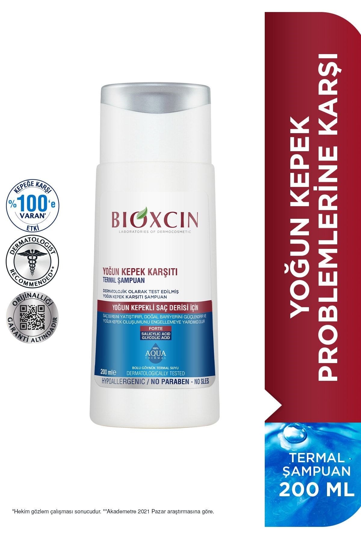 BİOXCİNŞAMPUANLARBioxcin Aqua Thermal Yoğun Kepek Karşıtı Şampuan 200 ml