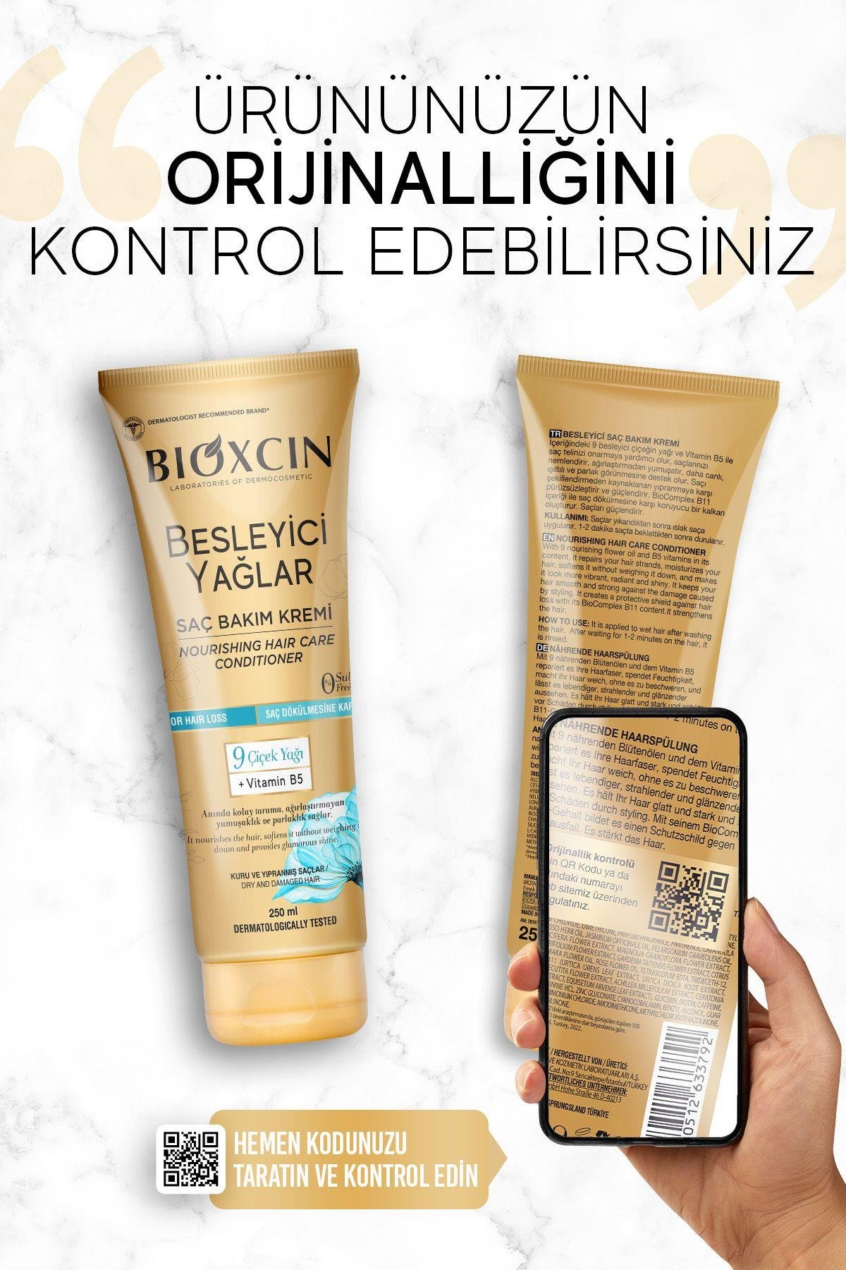 BİOXCİNŞAMPUANLARBioxcin Besleyici Yağlar Saç Bakım Kremi 250 ml