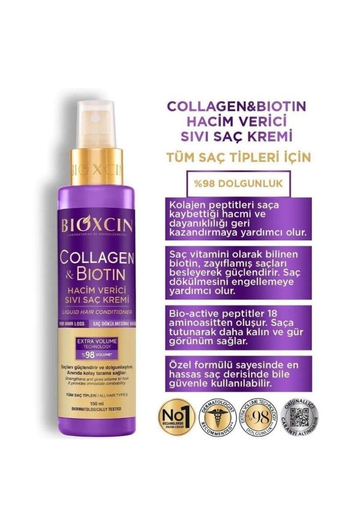 BİOXCİNŞAMPUANLARBioxcin Collagen Biotin Hacim Verici Sıvı Saç Kremi 150 ml