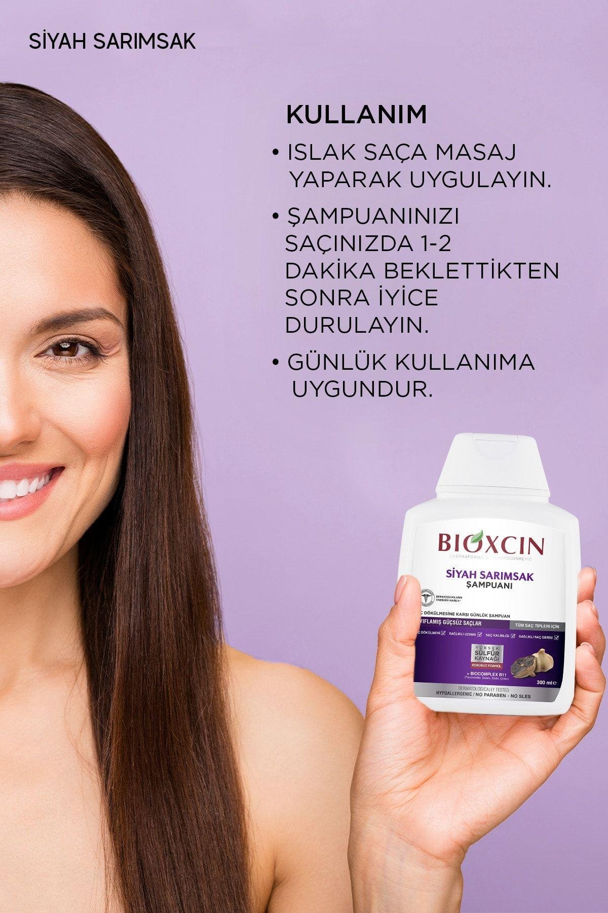 BİOXCİNŞAMPUANLARBioxcin Siyah Sarımsak Şampuanı 300 ml