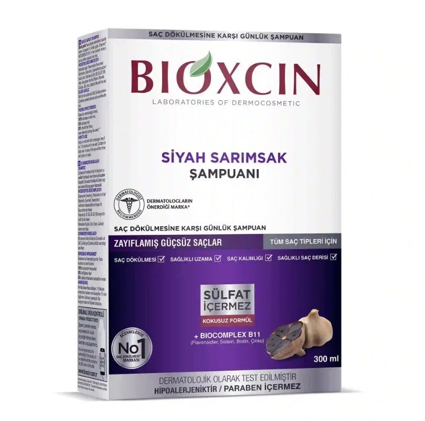 BİOXCİNŞAMPUANLARBioxcin Siyah Sarımsak Şampuanı 300 ml
