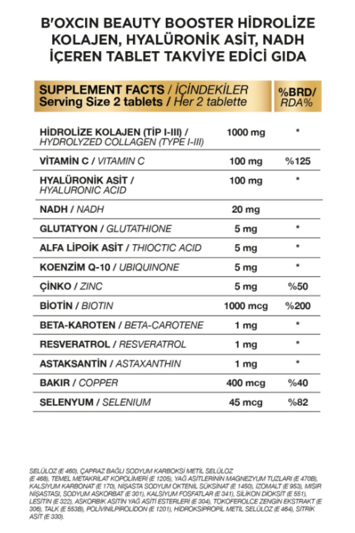 BİOXCİNVİTAMİN-MİNERALLERBioxcin Beauty Booster 60 Tablet 3 Adet