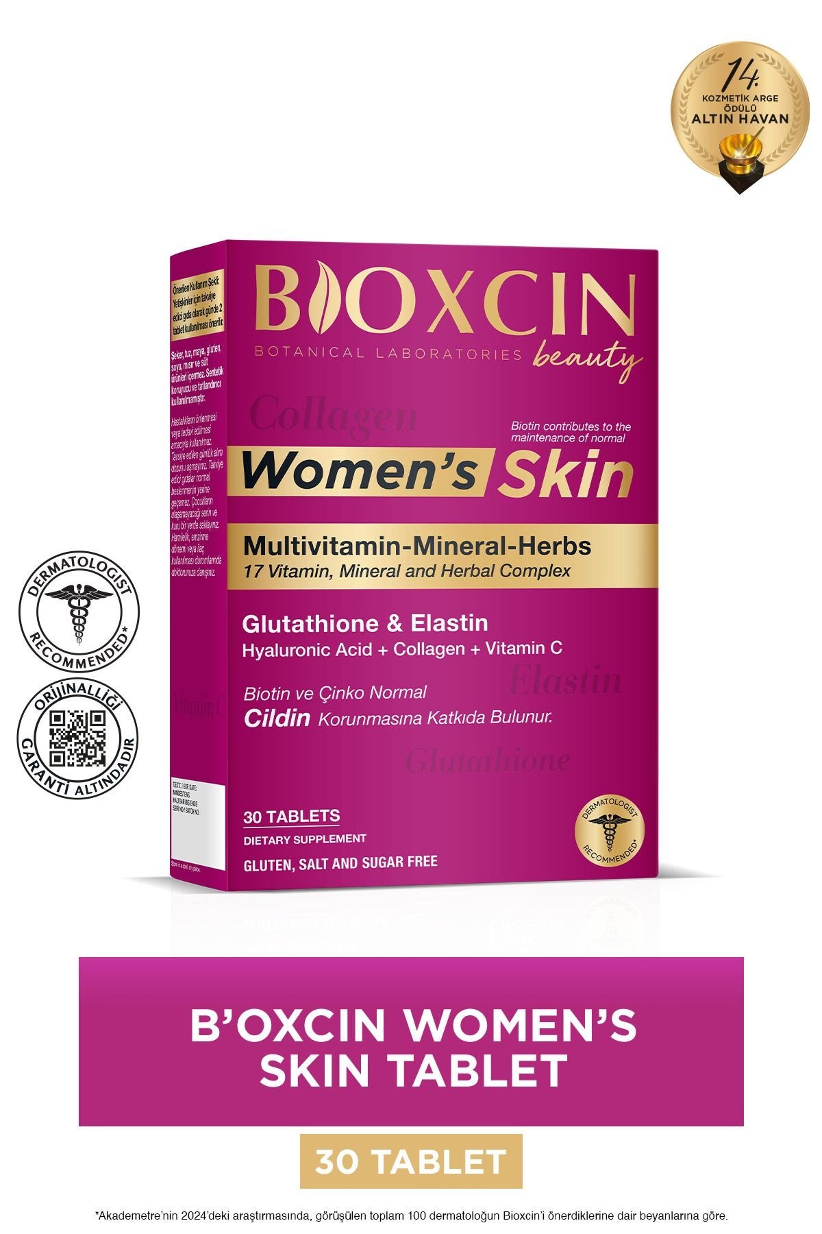 BİOXCİNVİTAMİN-MİNERALLERBioxcin Women's Skin 30 Tablet