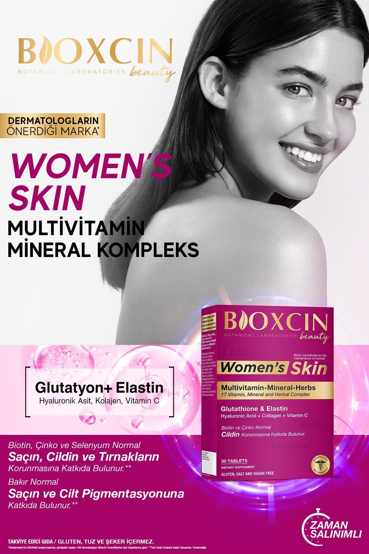 BİOXCİNVİTAMİN-MİNERALLERBioxcin Women's Skin 30 Tablet