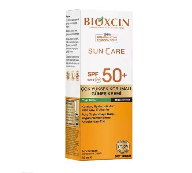 BİOXCİNYÜZ GÜNEŞ ÜRÜNLERİBioxcin Sun Care Çok Yüksek Korumalı Yağlı Ciltler Için Güneş Kremi Spf 50+ 50 ml