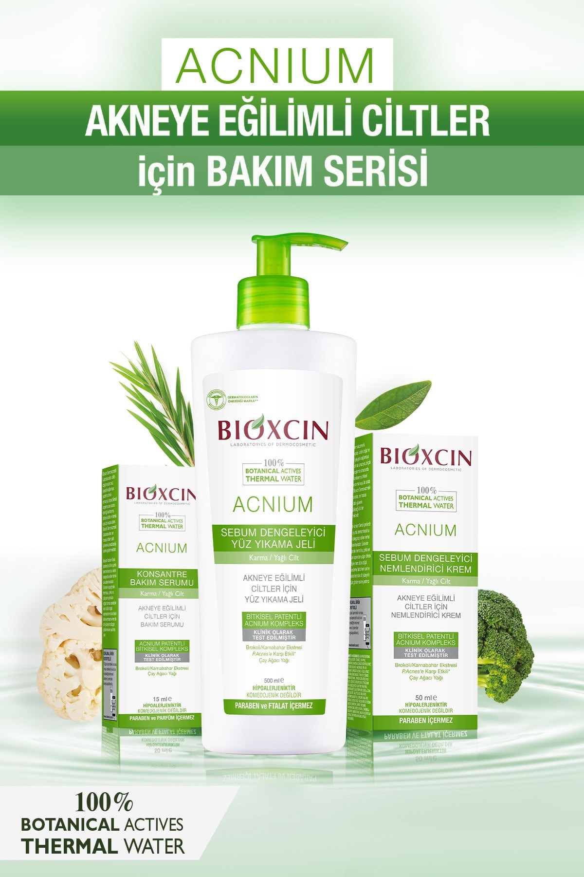 BİOXCİNYÜZ TEMİZLEYİCİLERBioxcin Acnium Sebum Dengeleyici Yüz Yıkama Jeli 500 ml