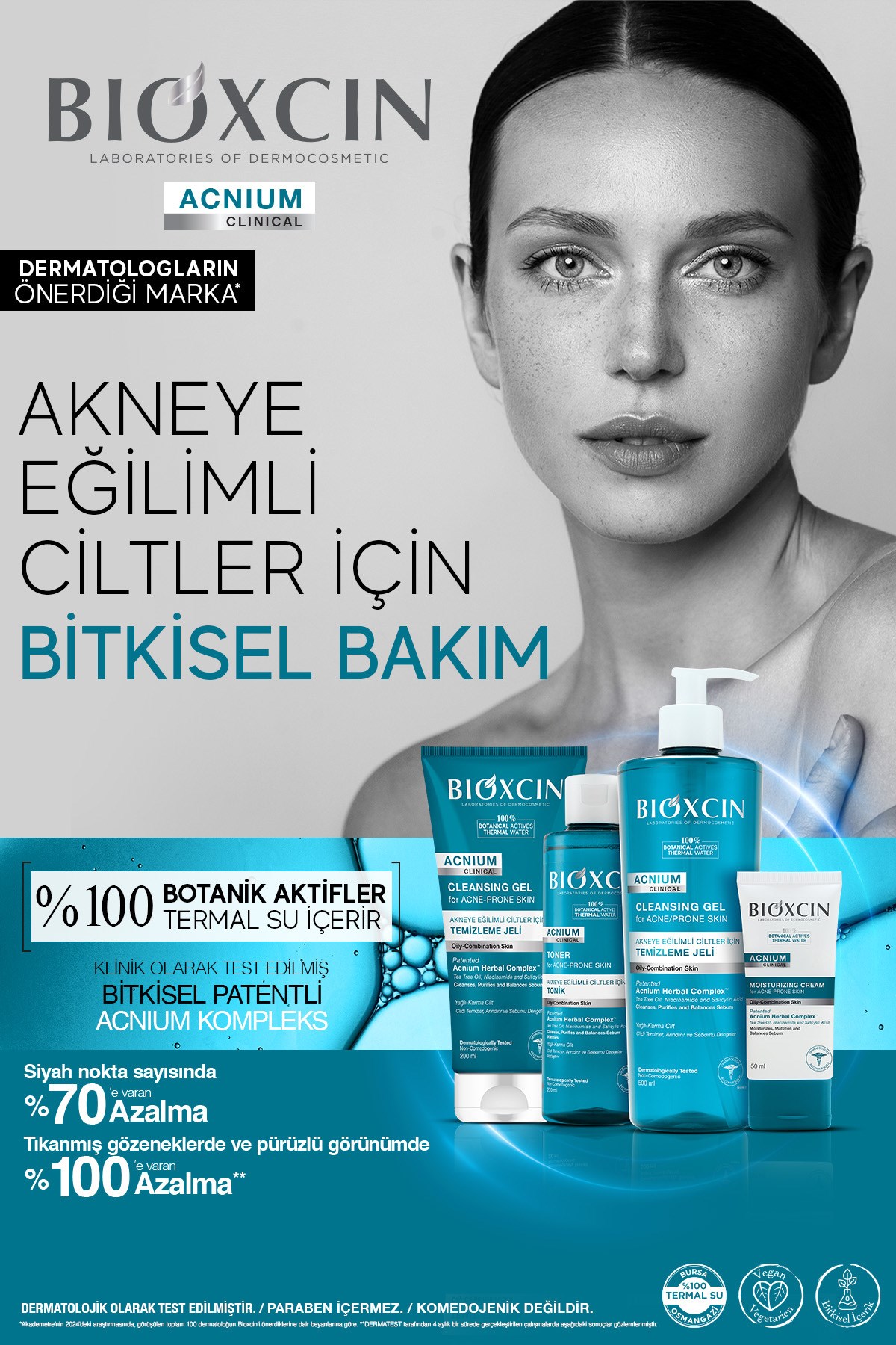 BİOXCİNYÜZ TEMİZLEYİCİLERBioxcin Acnium Sebum Dengeleyici Yüz Yıkama Jeli 500 ml
