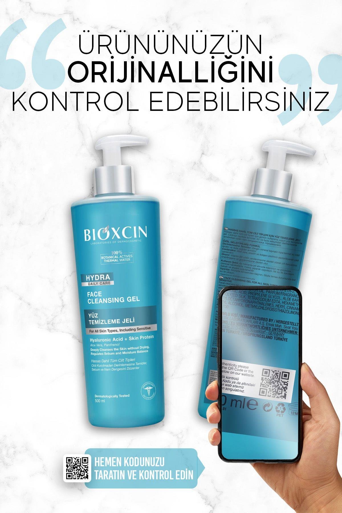 BİOXCİNYÜZ TEMİZLEYİCİLERBioxcin Hydra Yüz Temizleme Jeli 500 ml
