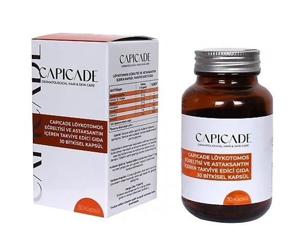 CAPİCADEKOLAJENLERCapicade Löykotomos Eğreltisi ve Aksaksantın İçeren Takviye Edici Gıda 30 Kapsül