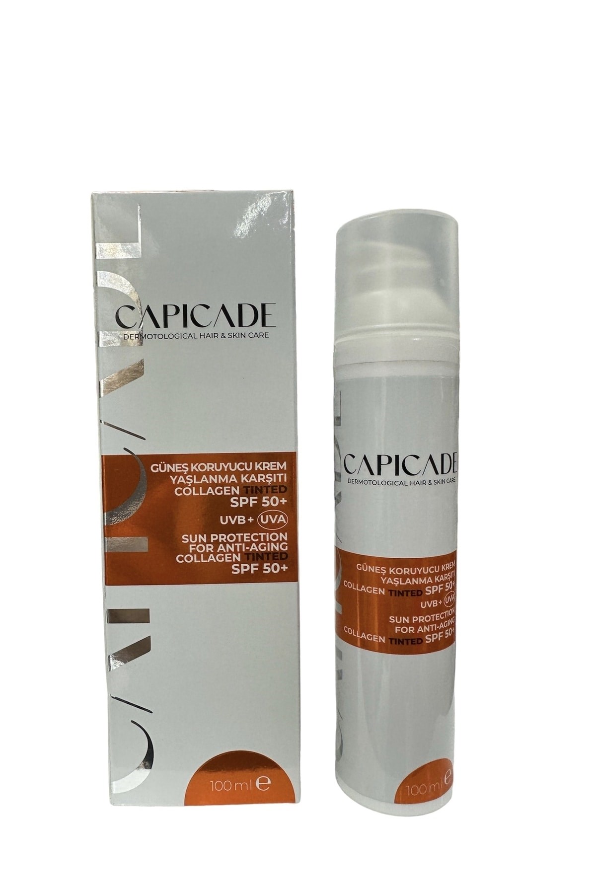 CAPİCADEYÜZ GÜNEŞ ÜRÜNLERİCapicade Güneş Koruyucu Krem Collagen Tinted Spf 50+ 100 ml