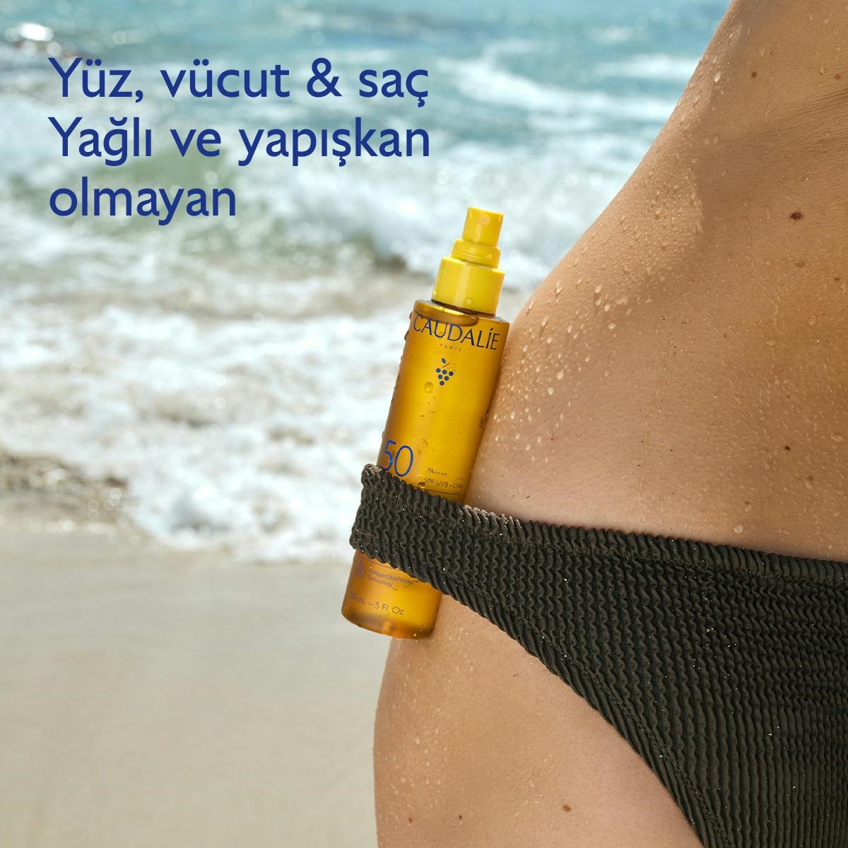 CAUDALİEYÜZ GÜNEŞ ÜRÜNLERİCaudalie Vinosun Protect High Protection Beautifying Sun Oil Yüksek Koruma Sağlayan Spf 50 Güneş Yağı 150 ml
