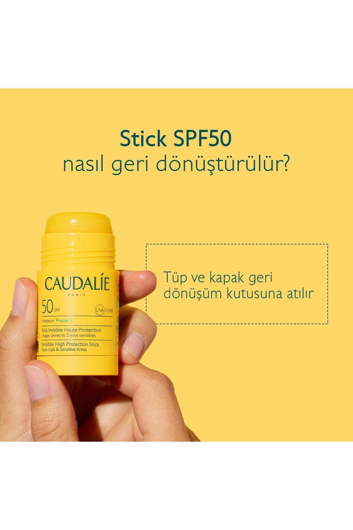 CAUDALİEYÜZ GÜNEŞ ÜRÜNLERİCaudalie Vinosun Protect Invisible High Protection Stick SPF50+ 15 gr