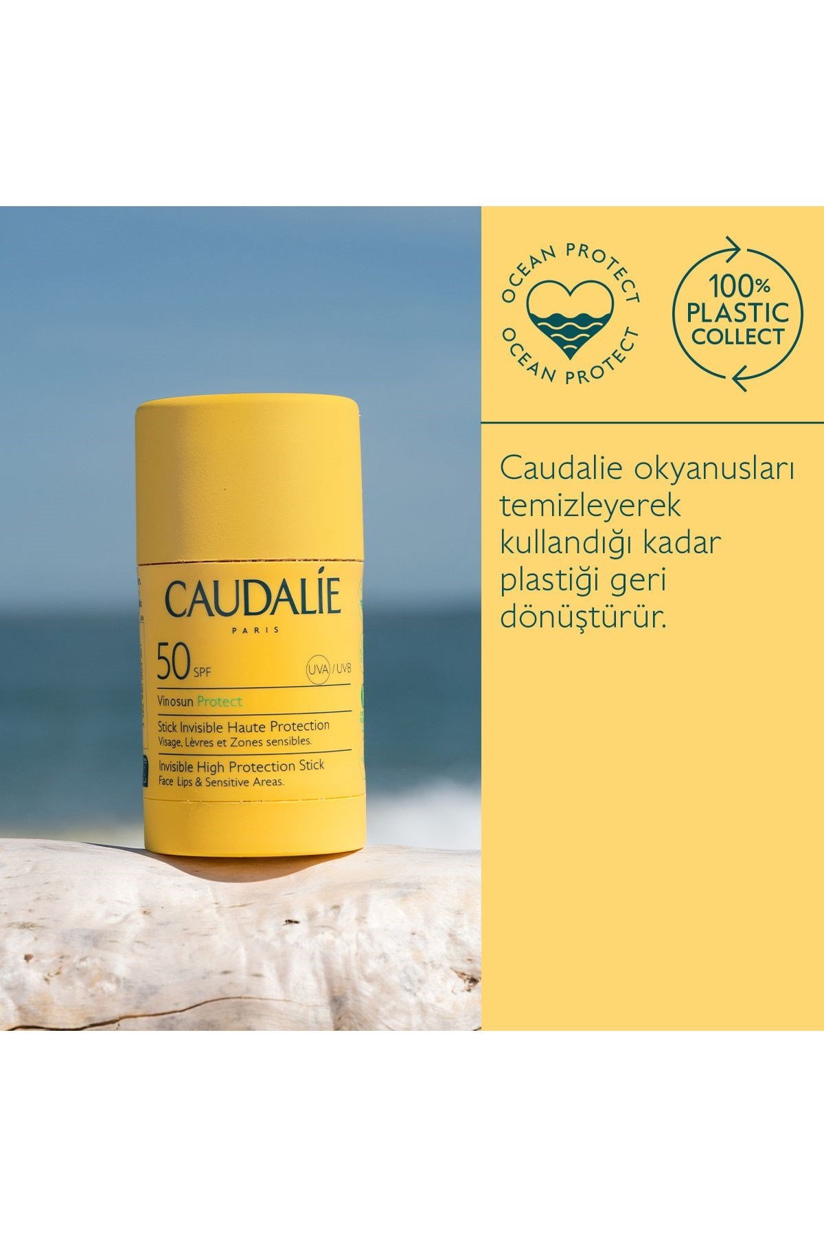 CAUDALİEYÜZ GÜNEŞ ÜRÜNLERİCaudalie Vinosun Protect Invisible High Protection Stick SPF50+ 15 gr