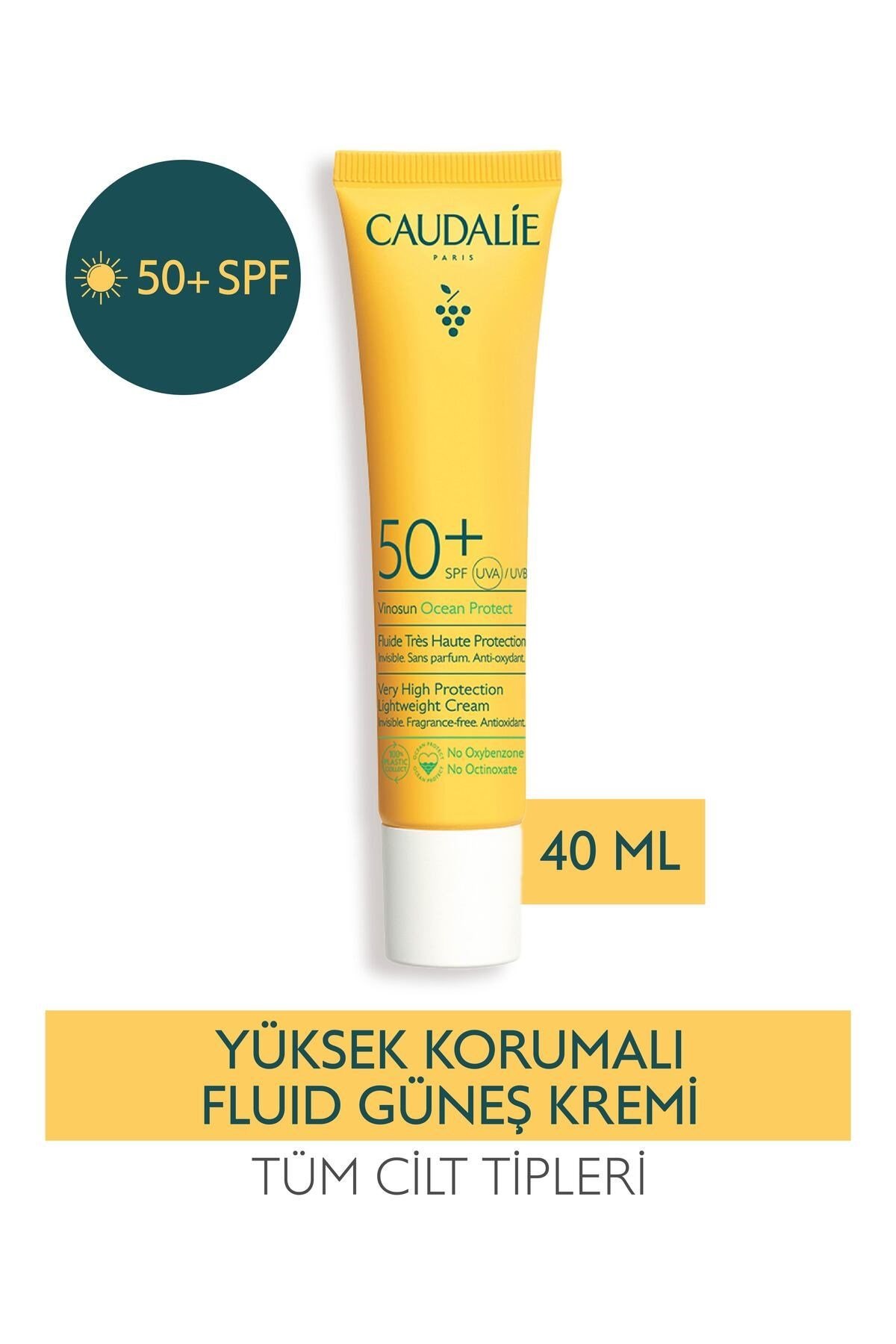 CAUDALİEYÜZ GÜNEŞ ÜRÜNLERİCaudalie Vinosun Ocean Protect Fluide UVA/UVB SPF50+ 40 ml