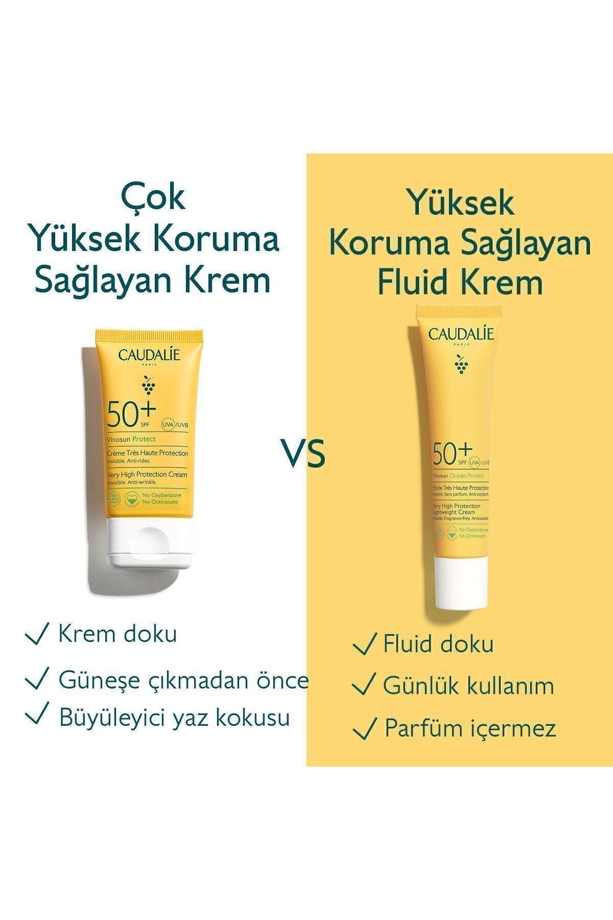 CAUDALİEYÜZ GÜNEŞ ÜRÜNLERİCaudalie Vinosun Ocean Protect Fluide UVA/UVB SPF50+ 40 ml