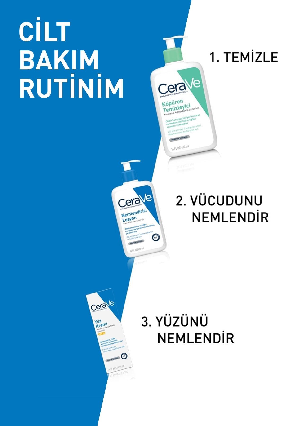 CERAVENEMLENDİRİCİLERCeraVe Nemlendirici Yüz ve Vücut Losyonu-Seramid Ve Hyalüronik Asit İçerikli 88 ml