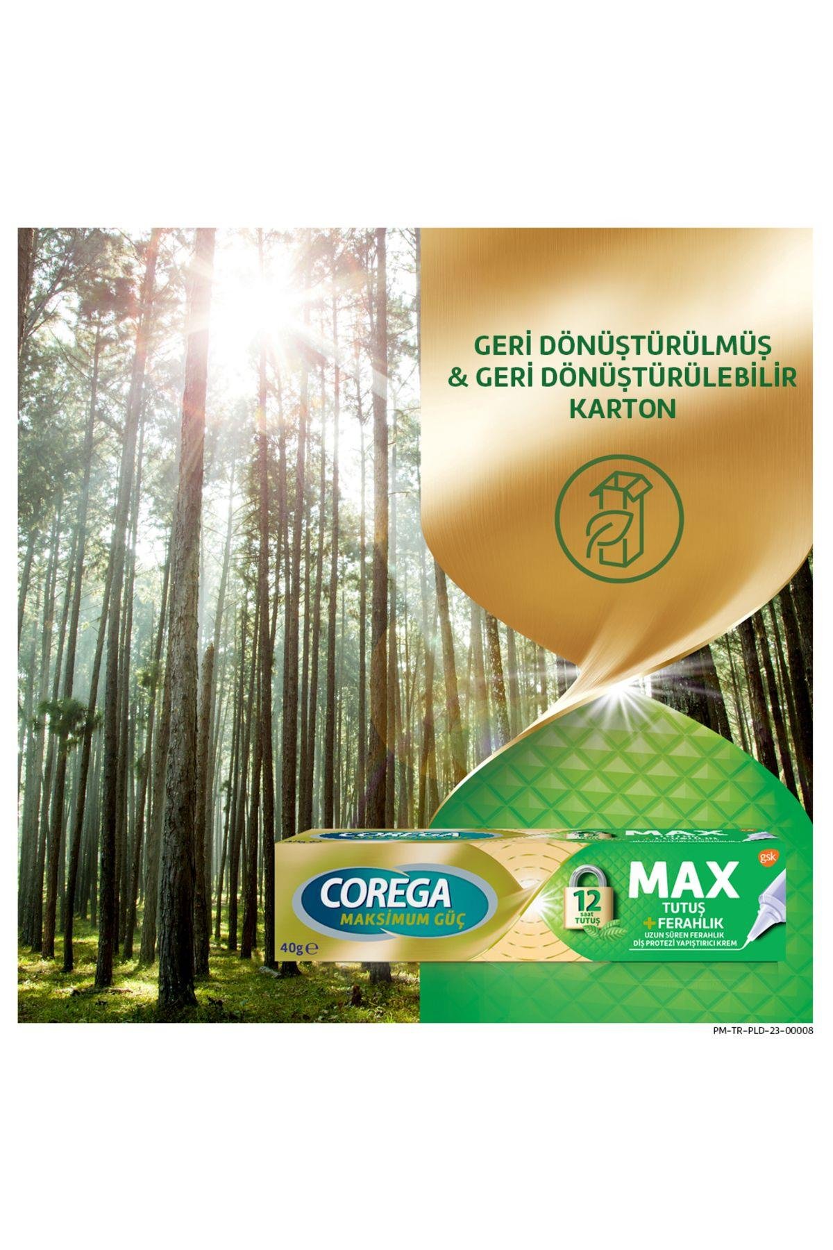 COREGAAĞIZ VE DİŞ BAKIMICorega Max Tutuş Ferahlık Diş Protezi Yapıştırıcı 40 gr