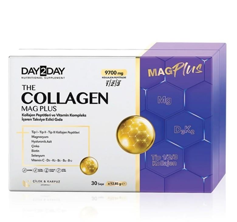 DAY2DAYKOLAJENLERDay2Day Collagen Mag Plus Çilek Karpuz Aromalı 30 Saşe
