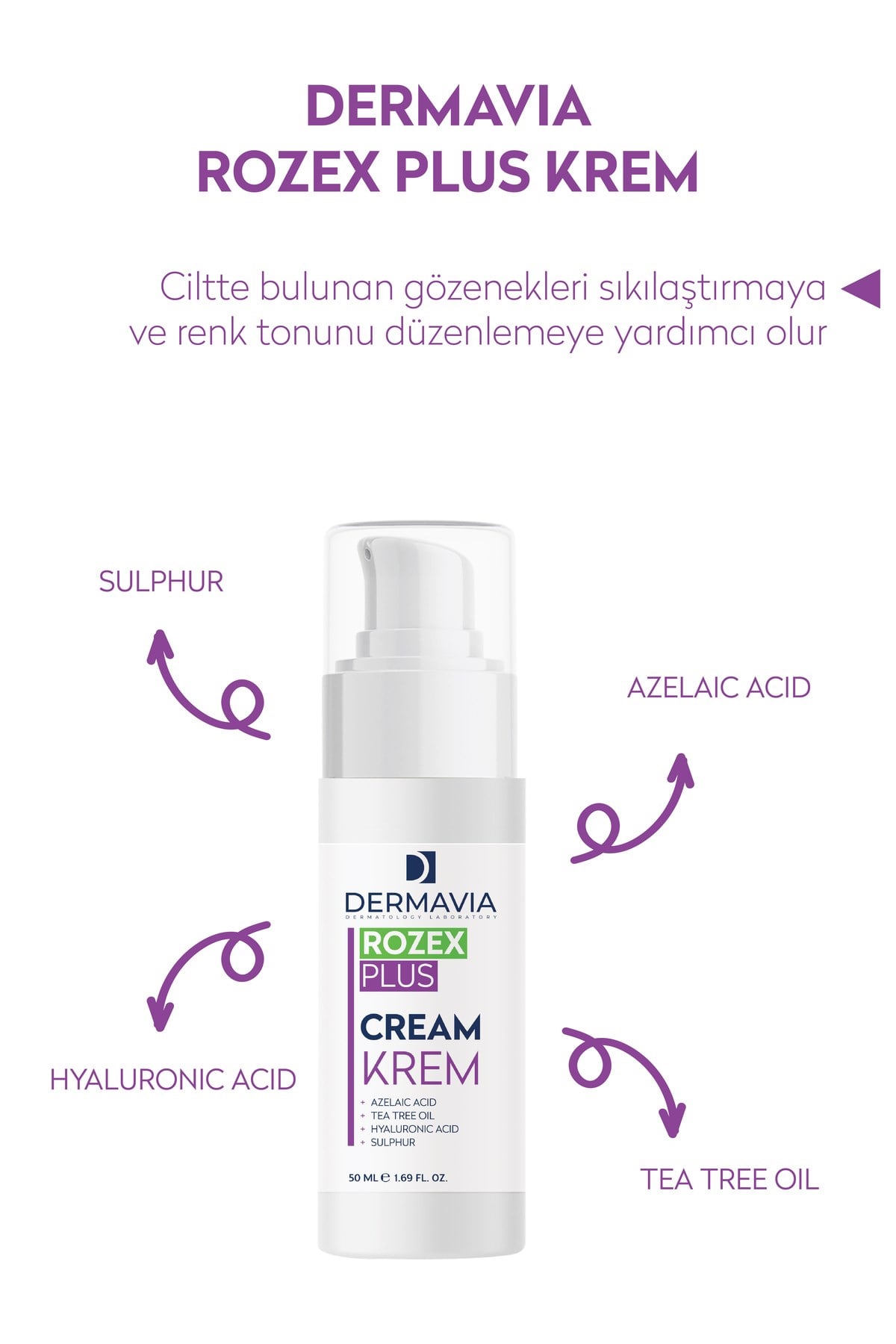 DERMAVIALEKE BAKIMIDermavia Rozex Plus Krem 50 ml