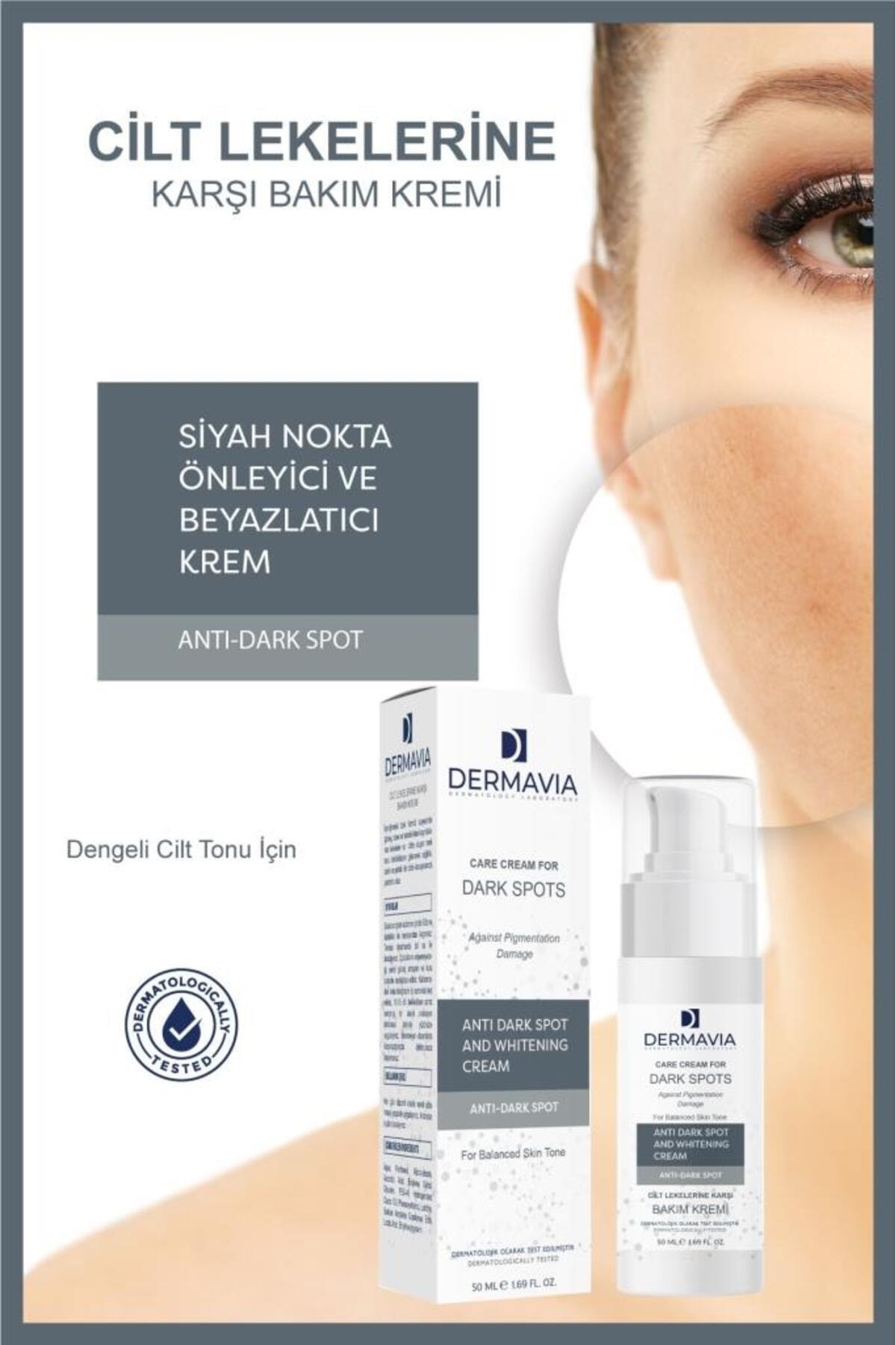 DERMAVIANEMLENDİRİCİLERDermavia Cilt Lekelerine Karşı Bakım Kremi 50 ml