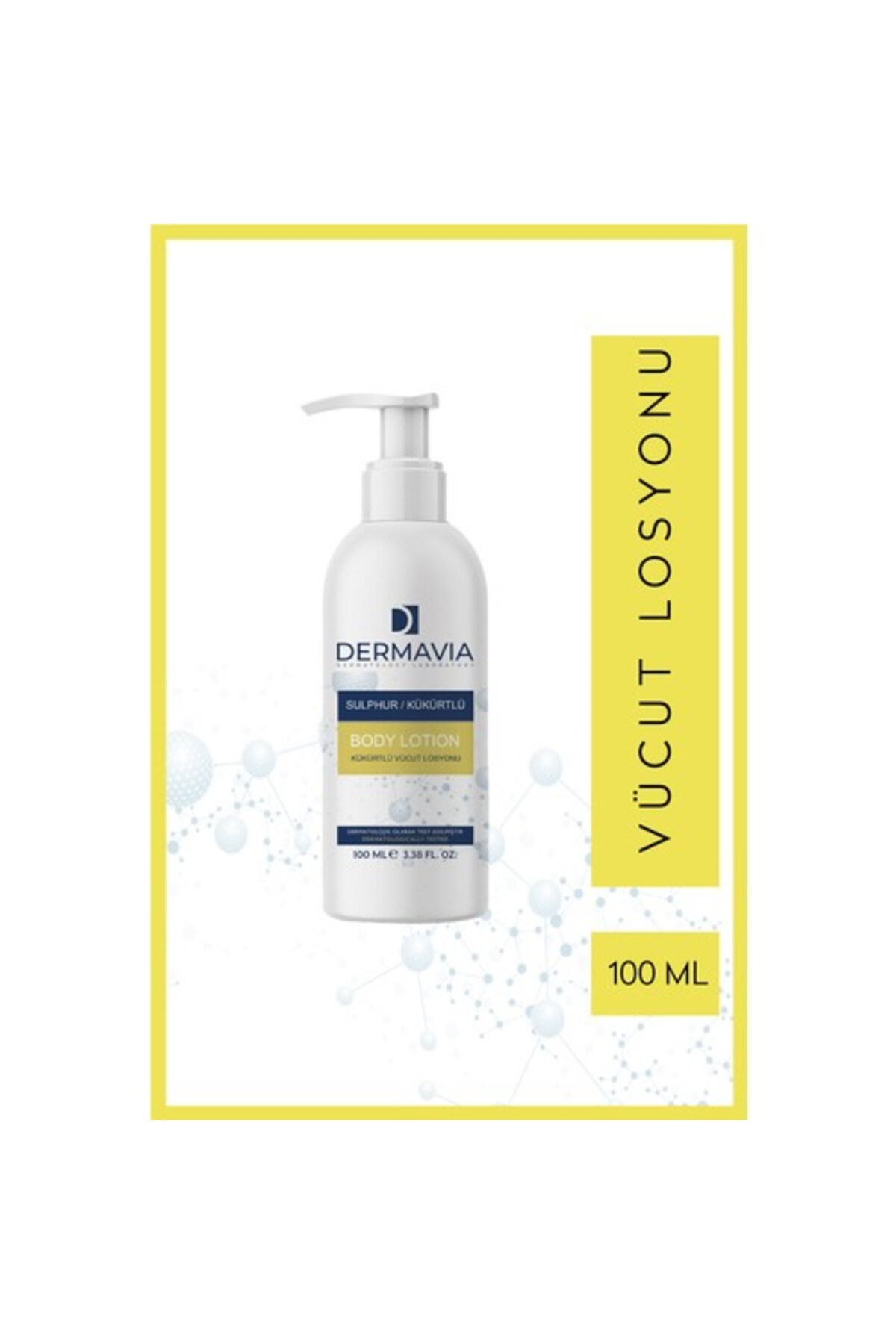 DERMAVIAVÜCUT NEMLENDİRİCİLERDermavia Kükürtlü Vücut Losyonu 100 ml