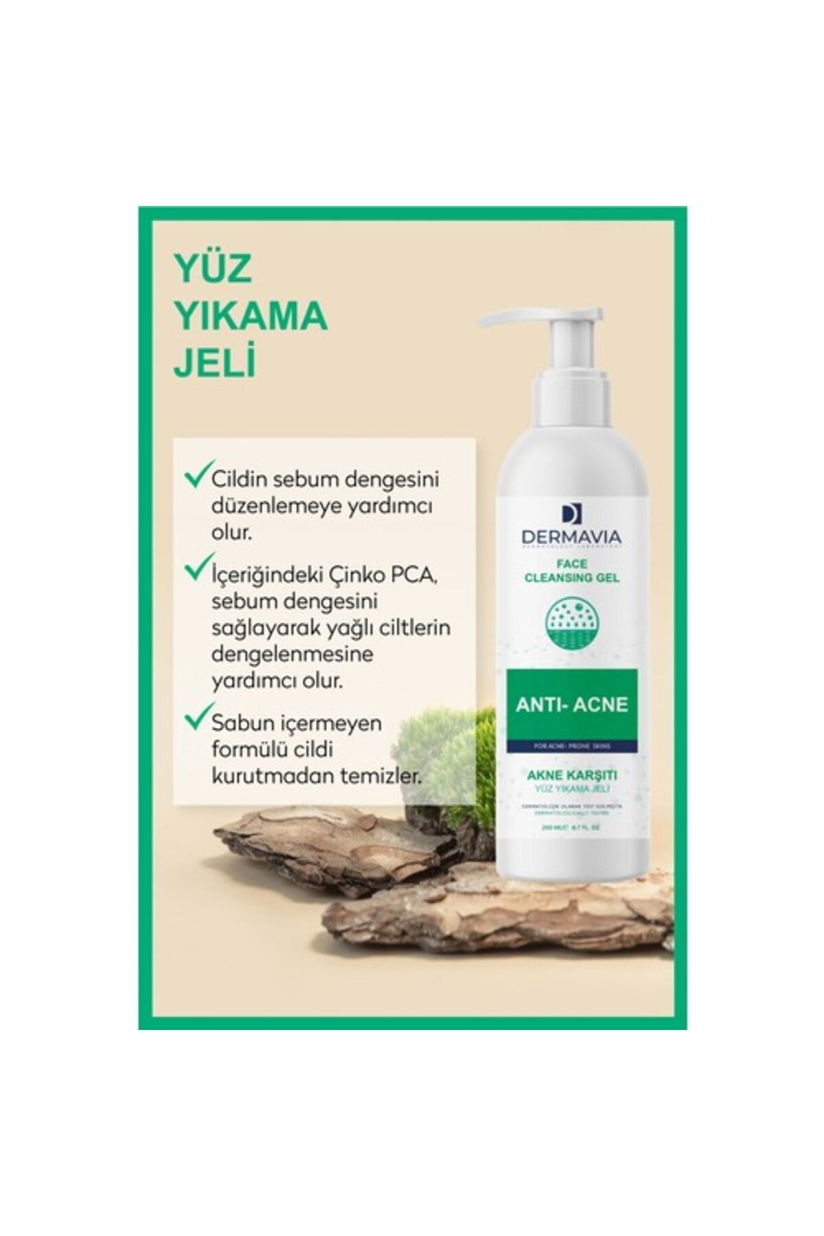 DERMAVIAYÜZ TEMİZLEYİCİLERDermavia Akne Karşıtı Yüz Yıkama Jeli 200 ml