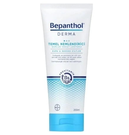 diğerOUTLETOUT Bepanthol Derma Temel Nemlendirici Günlük Vücut Losyonu Kuru ve Hassas Ciltler 200 ml